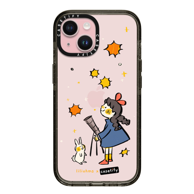 Liliuhms x CASETiFY iPhone 15 ケース ブラック インパクトケース Starry Night