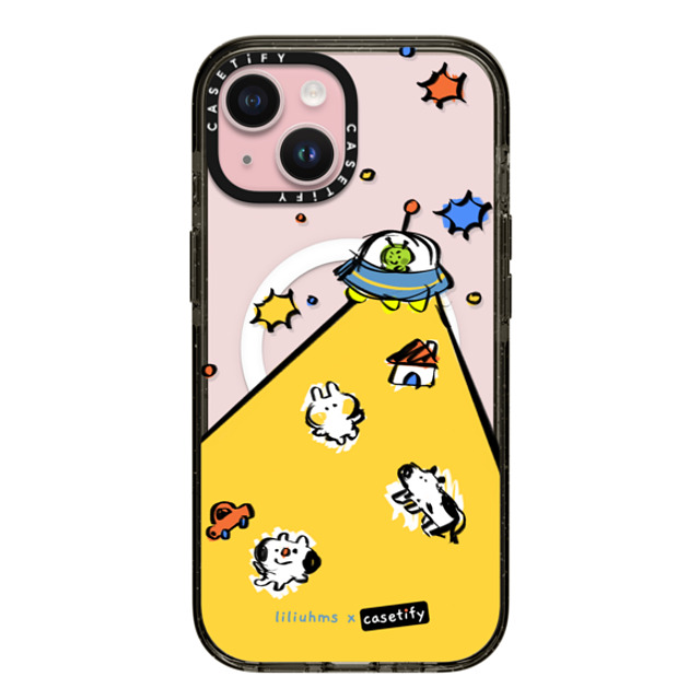 Liliuhms x CASETiFY iPhone 15 Case Bunny,Space Black Impact Case MagSafe Compatible Alien Invader Back to School Liliuhms x CASETiFY iPhone 15 Case Bunny,Space Black Impact Case MagSafe Compatible Alien Invader Back to School