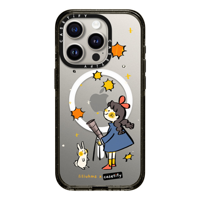 Liliuhms x CASETiFY iPhone 15 Pro ケース ブラック インパクトケース MagSafe対応 Starry Night