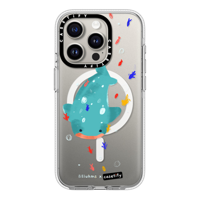 Liliuhms x CASETiFY iPhone 15 Pro ケース クリア クリア ケース MagSafe対応 Whale Shark & Friends