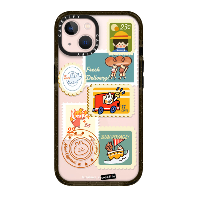 Liliuhms x CASETiFY iPhone 13 ケース ブラック インパクトケース Postage Party