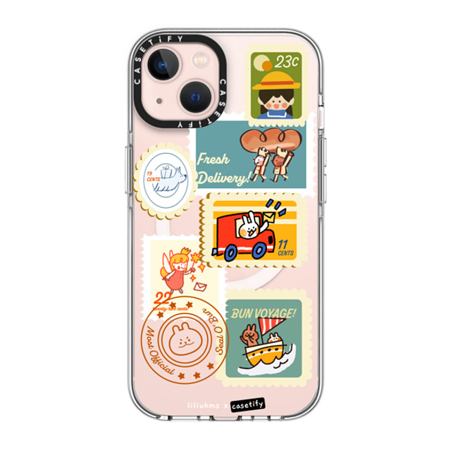 Liliuhms x CASETiFY iPhone 13 ケース クリア クリア ケース MagSafe対応 Postage Party