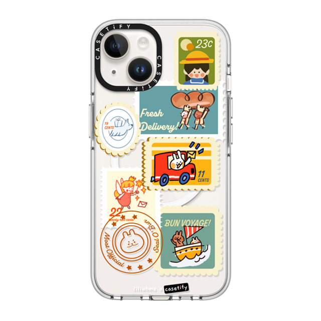 Liliuhms x CASETiFY iPhone 14 ケース クリア クリア ケース MagSafe対応 Postage Party