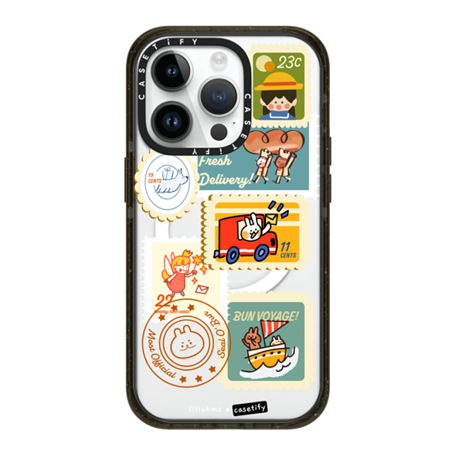 Liliuhms x CASETiFY iPhone 14 Pro ケース ブラック インパクトケース MagSafe対応 Postage Party