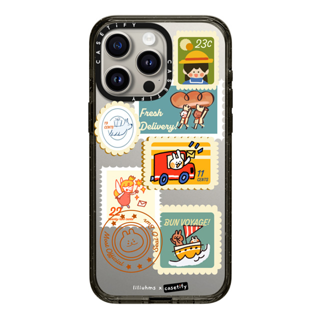 Liliuhms x CASETiFY iPhone 15 Pro Max ケース ブラック インパクトケース Postage Party