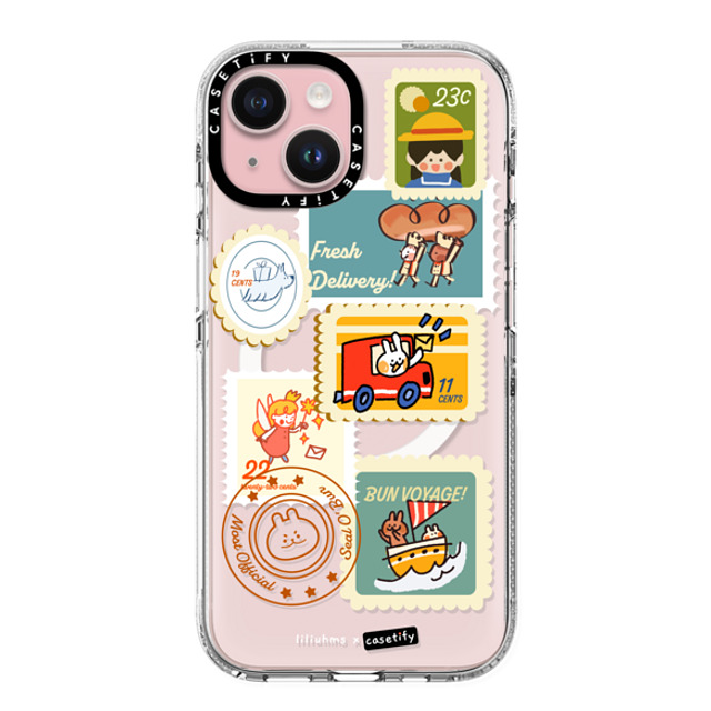 Liliuhms x CASETiFY iPhone 15 ケース クリア クリア ケース MagSafe対応 Postage Party