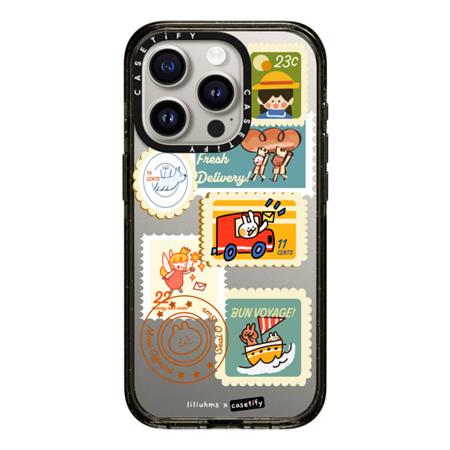 Liliuhms x CASETiFY iPhone 15 Pro ケース ブラック インパクトケース Postage Party