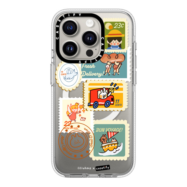 Liliuhms x CASETiFY iPhone 15 Pro ケース クリア クリア ケース MagSafe対応 Postage Party