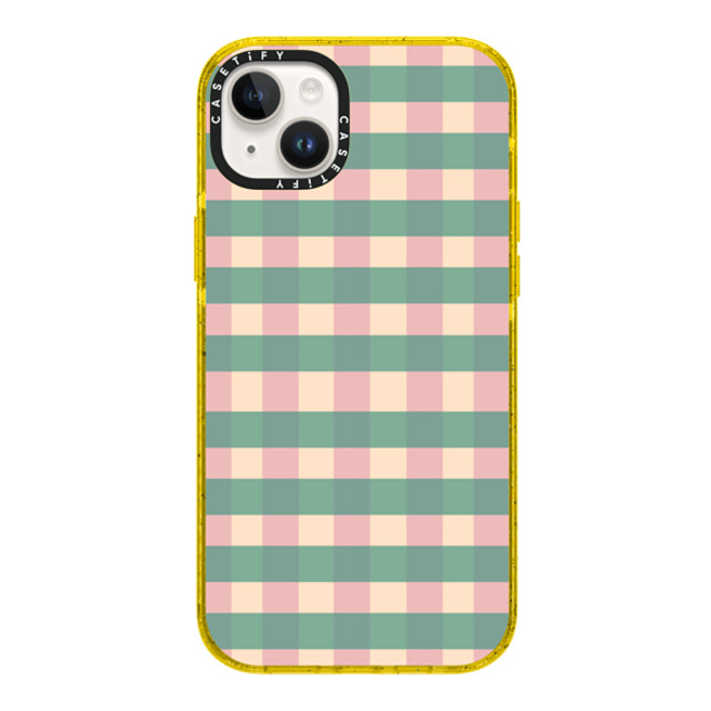 Oh So Graceful x CASETiFY iPhone 14 Plus Case Geometric,Abstract イエロー インパクトケース MagSafe対応 Pink and Teal Plaid by Oh So Graceful Mother's Day Oh So Graceful x CASETiFY iPhone 14 Plus Case Geometric,Abstract イエロー インパクトケース MagSafe対応 Pink and Teal Plaid by Oh So Graceful Mother's Day