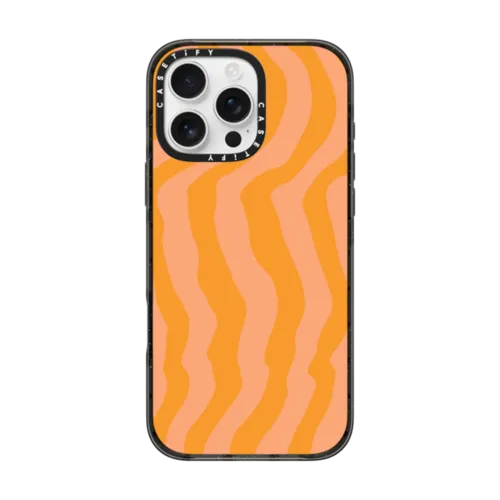 iPhone 16 Pro Max - Orange Striped Distorted by Oh So Graceful