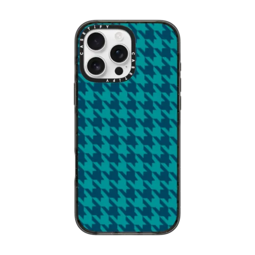 iPhone 16 Pro Max - Blue Houndstooth by Oh So Graceful
