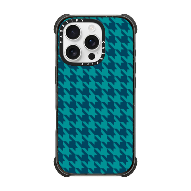 Oh So Graceful x CASETiFY iPhone 16 Pro Case Preppy,Checkered Black ウルトラ インパクトケース MagSafe 対応 Blue Houndstooth by Oh So Graceful Father's Day Oh So Graceful x CASETiFY iPhone 16 Pro Case Preppy,Checkered Black ウルトラ インパクトケース MagSafe 対応 Blue Houndstooth by Oh So Graceful Father's Day