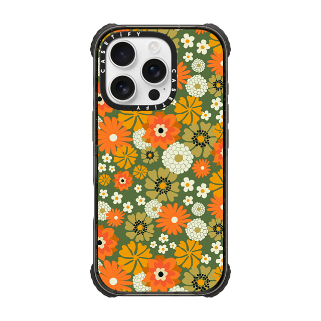 Oh So Graceful x CASETiFY iPhone 16 Pro Case Floral,Y2K Black ウルトラ インパクトケース MagSafe 対応 70s Floral over Green by Oh So Graceful Father's Day Oh So Graceful x CASETiFY iPhone 16 Pro Case Floral,Y2K Black ウルトラ インパクトケース MagSafe 対応 70s Floral over Green by Oh So Graceful Father's Day