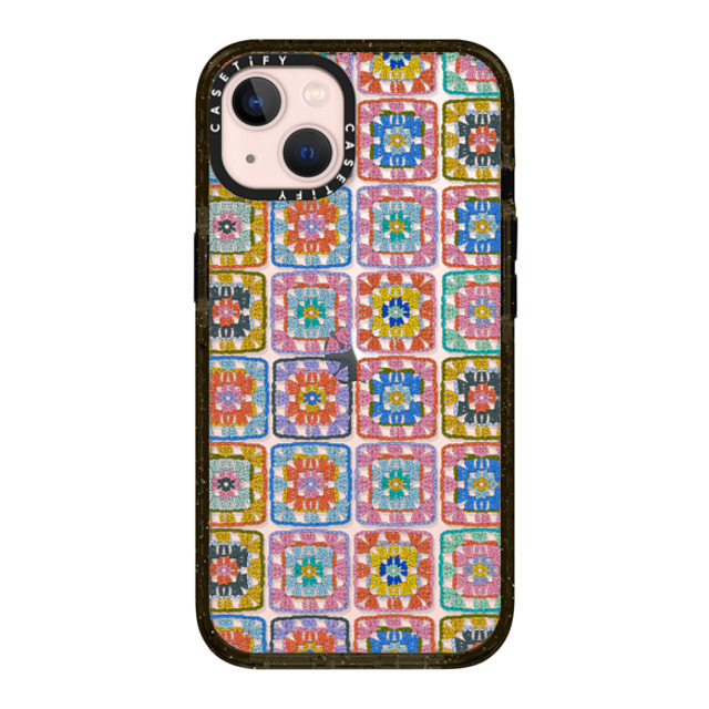 Oh So Graceful x CASETiFY iPhone 13 ケース ブラック インパクトケース Grannie Squares by Oh So Graceful