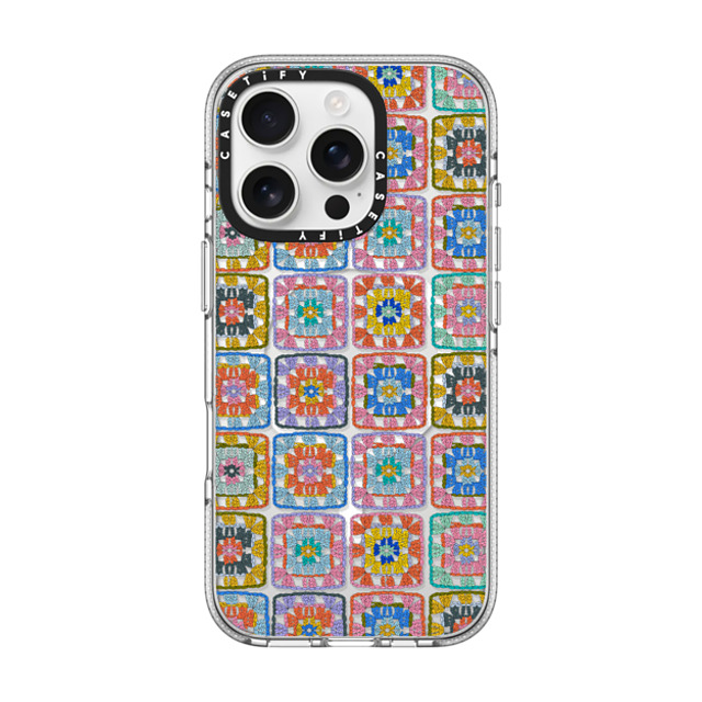 Oh So Graceful x CASETiFY iPhone 16 Pro ケース クリア クリア ケース MagSafe対応 Grannie Squares by Oh So Graceful