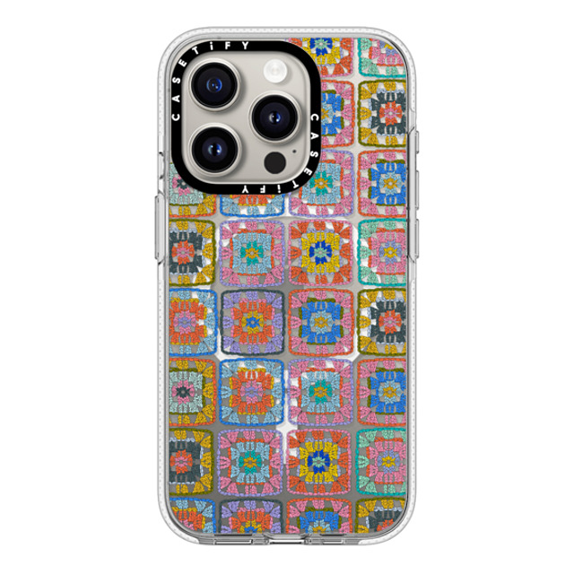 Oh So Graceful x CASETiFY iPhone 15 Pro ケース クリア クリア ケース MagSafe対応 Grannie Squares by Oh So Graceful