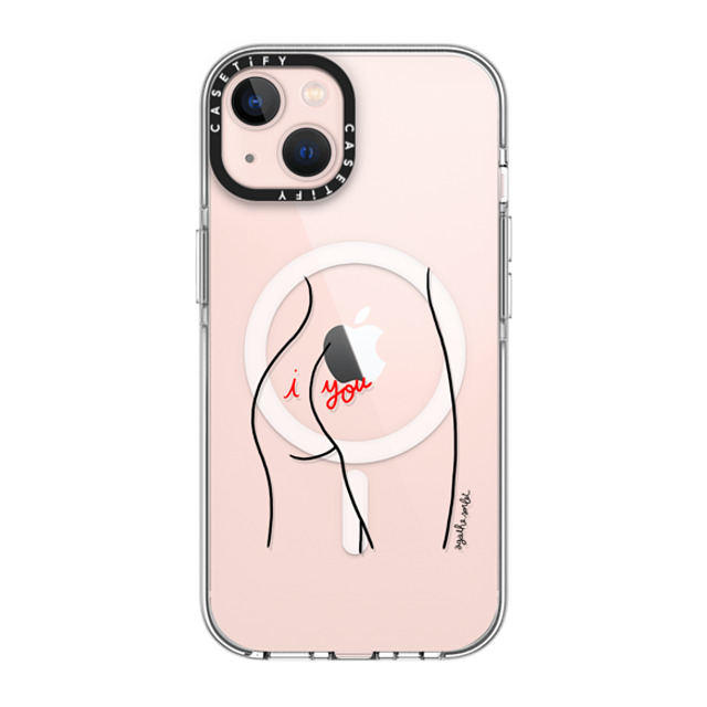 Agathe Sorlet x CASETiFY iPhone 13 ケース クリア クリア ケース MagSafe対応 I Love You