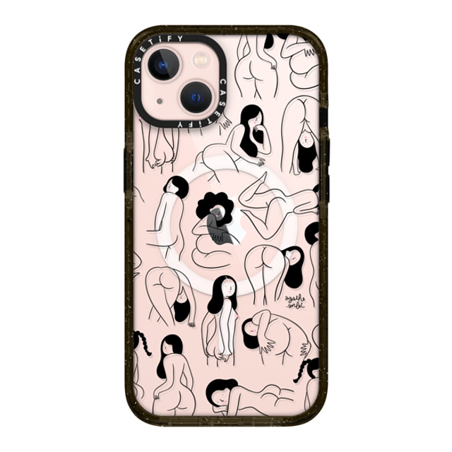 Agathe Sorlet x CASETiFY iPhone 13 ケース ブラック インパクトケース MagSafe対応 Cheeks