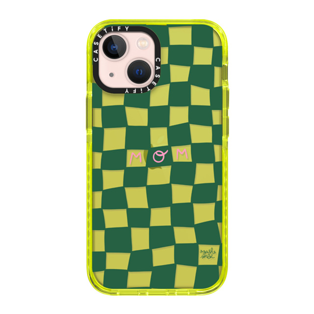 Agathe Sorlet x CASETiFY iPhone 13 Mini Case ネオン イエロー Impact Case MOM Agathe Sorlet x CASETiFY iPhone 13 Mini Case ネオン イエロー Impact Case MOM