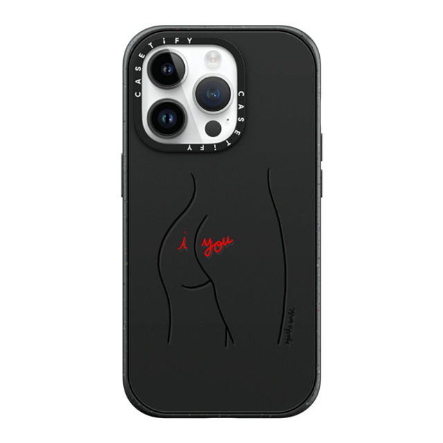 Agathe Sorlet x CASETiFY iPhone 14 Pro ケース マットブラック インパクトケース MagSafe対応 I Love You