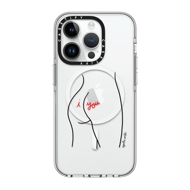 Agathe Sorlet x CASETiFY iPhone 14 Pro ケース クリア クリア ケース MagSafe対応 I Love You