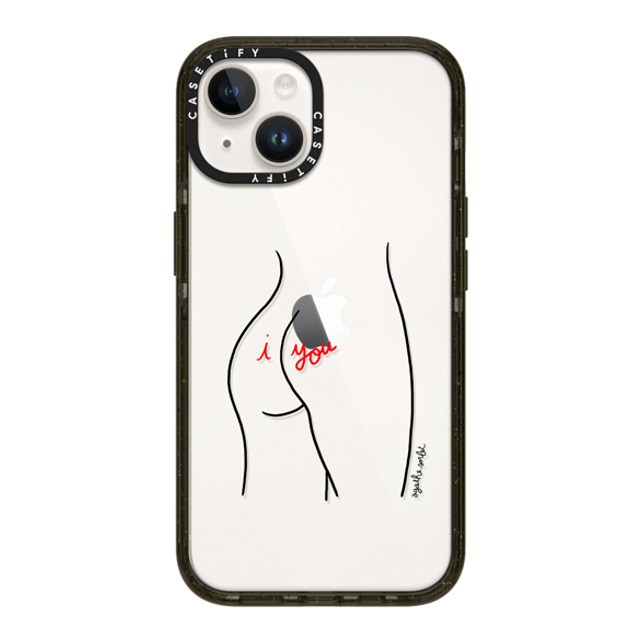 Agathe Sorlet x CASETiFY iPhone 14 ケース ブラック インパクトケース I Love You