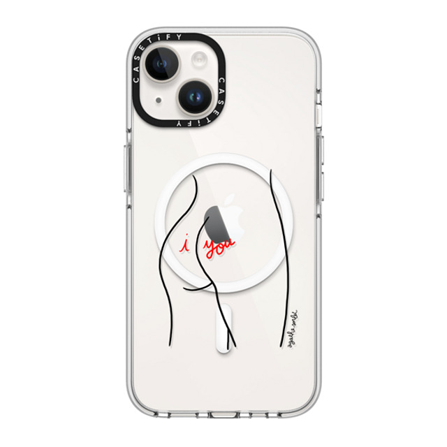 Agathe Sorlet x CASETiFY iPhone 14 ケース クリア クリア ケース MagSafe対応 I Love You