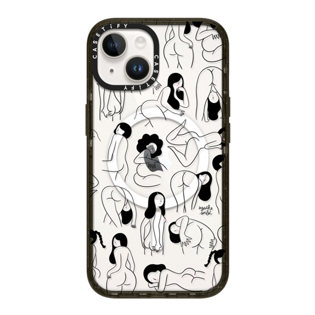 Agathe Sorlet x CASETiFY iPhone 14 ケース ブラック インパクトケース MagSafe対応 Cheeks