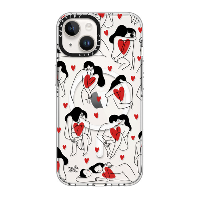 Agathe Sorlet x CASETiFY iPhone 14 Case Clear Clear Case MagSafe Compatible My Love Agathe Sorlet x CASETiFY iPhone 14 Case Clear Clear Case MagSafe Compatible My Love