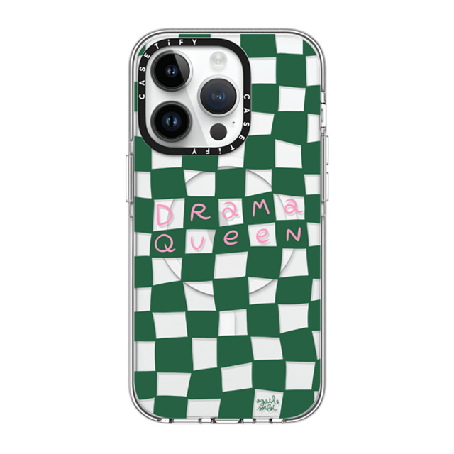 Agathe Sorlet x CASETiFY iPhone 14 Pro Case Clear Clear Case MagSafe Compatible Drama Queen Agathe Sorlet x CASETiFY iPhone 14 Pro Case Clear Clear Case MagSafe Compatible Drama Queen