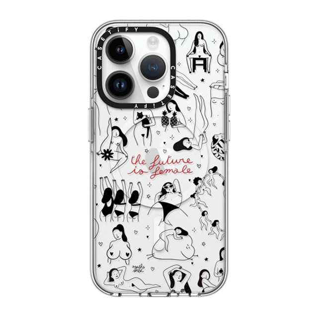 Agathe Sorlet x CASETiFY iPhone 14 Pro Case Clear Clear Case MagSafe Compatible The Future Is Female Agathe Sorlet x CASETiFY iPhone 14 Pro Case Clear Clear Case MagSafe Compatible The Future Is Female