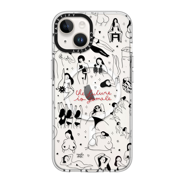 Agathe Sorlet x CASETiFY iPhone 14 Case Clear Clear Case MagSafe Compatible The Future Is Female Agathe Sorlet x CASETiFY iPhone 14 Case Clear Clear Case MagSafe Compatible The Future Is Female