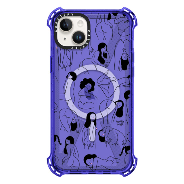 Agathe Sorlet x CASETiFY iPhone 14 Plus ケース Peri Purple バウンスケース Cheeks