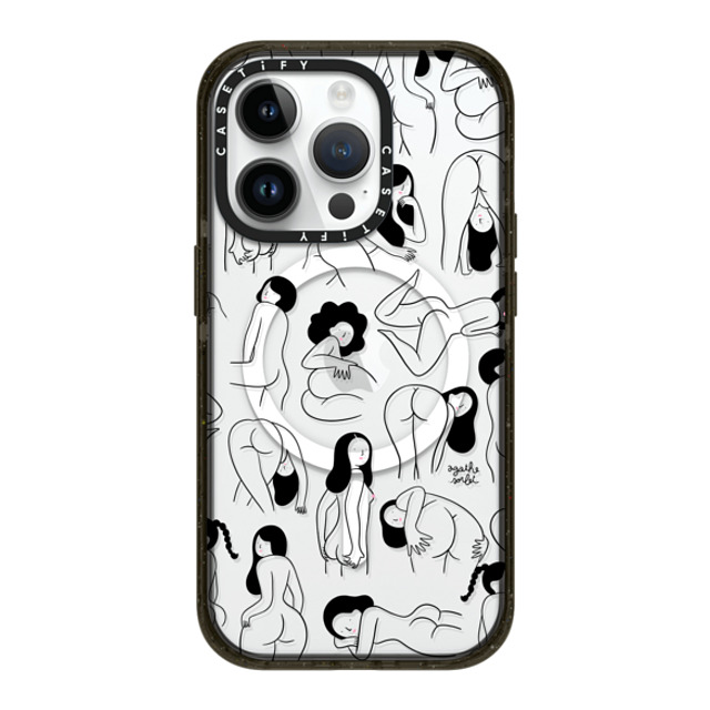 Agathe Sorlet x CASETiFY iPhone 14 Pro ケース ブラック インパクトケース MagSafe対応 Cheeks