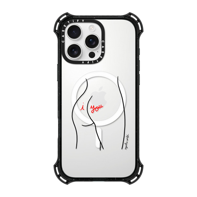 Agathe Sorlet x CASETiFY iPhone 16 Pro Max ケース ブラック バウンスケース I Love You