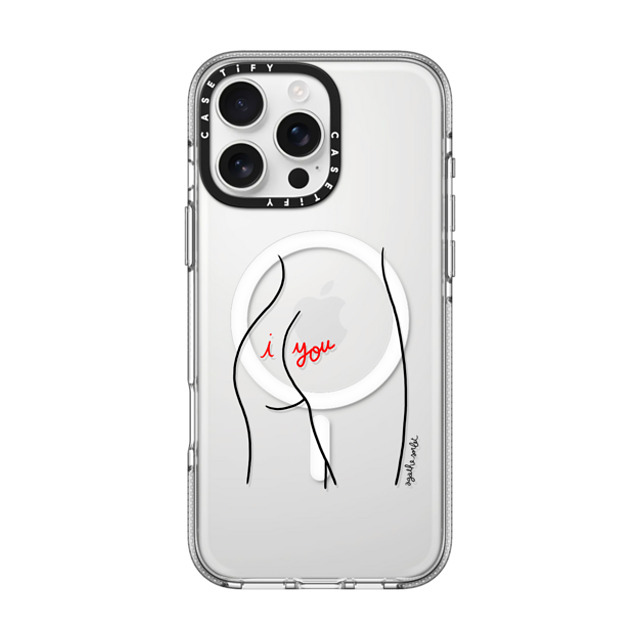 Agathe Sorlet x CASETiFY iPhone 16 Pro Max ケース クリア クリア ケース MagSafe対応 I Love You