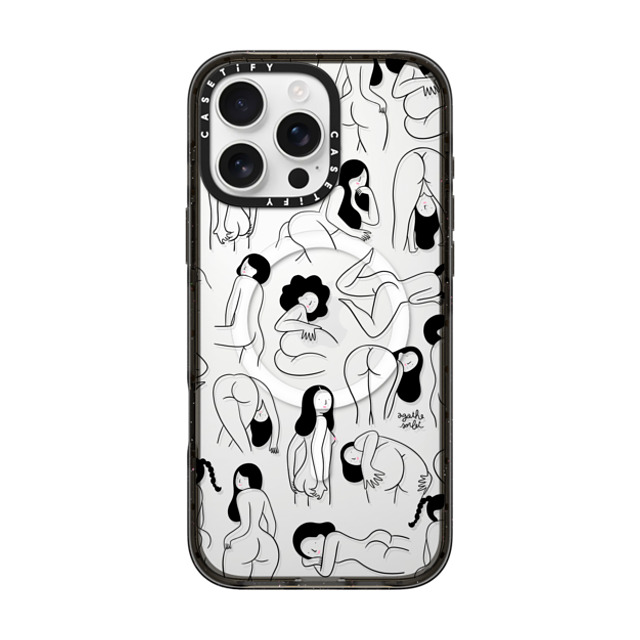 Agathe Sorlet x CASETiFY iPhone 16 Pro Max ケース ブラック インパクトケース MagSafe対応 Cheeks