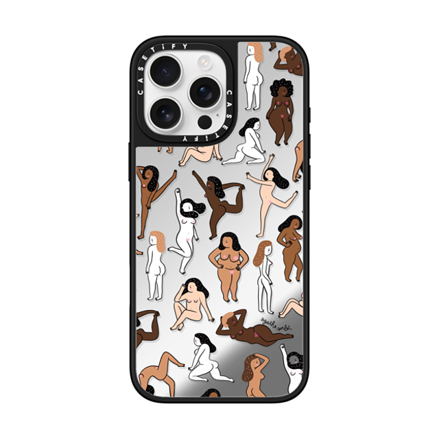 Agathe Sorlet x CASETiFY iPhone 16 Pro Max ケース Silver on Black ミラーケース MagSafe対応 ウィメンズ