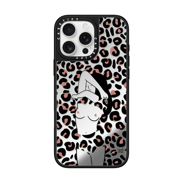 Agathe Sorlet x CASETiFY iPhone 16 Pro Max Case Silver on Black ミラーケース MagSafe対応 WILD GIRL Mother's Day Agathe Sorlet x CASETiFY iPhone 16 Pro Max Case Silver on Black ミラーケース MagSafe対応 WILD GIRL Mother's Day