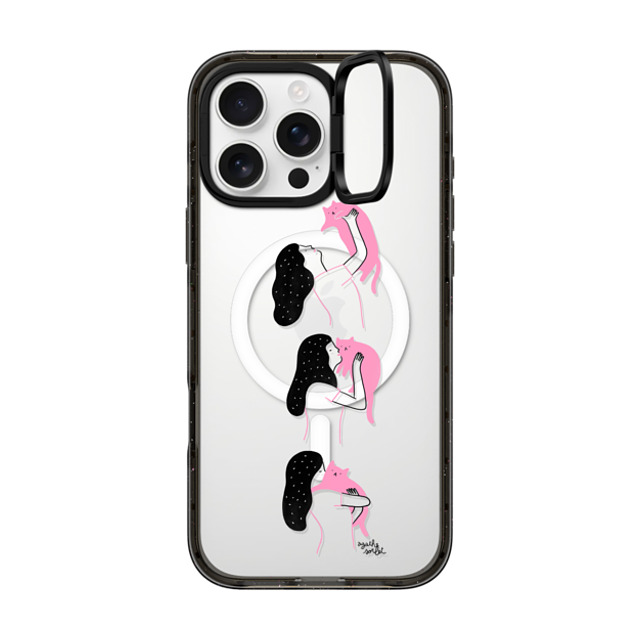Agathe Sorlet x CASETiFY iPhone 16 Pro Max Case Black インパクトリングスタンドケース MagSafe対応 Cat Cuddle Father's Day Agathe Sorlet x CASETiFY iPhone 16 Pro Max Case Black インパクトリングスタンドケース MagSafe対応 Cat Cuddle Father's Day