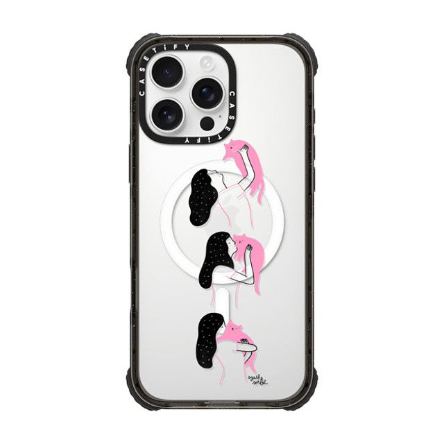Agathe Sorlet x CASETiFY iPhone 16 Pro Max ケース ブラック ウルトラ インパクトケース MagSafe 対応 Cat Cuddle Father's Day Agathe Sorlet x CASETiFY iPhone 16 Pro Max ケース ブラック ウルトラ インパクトケース MagSafe 対応 Cat Cuddle Father's Day