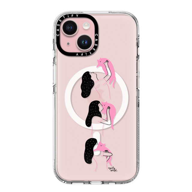 Agathe Sorlet x CASETiFY iPhone 15 ケース クリア クリア ケース MagSafe対応 Cat Cuddle Father's Day Agathe Sorlet x CASETiFY iPhone 15 ケース クリア クリア ケース MagSafe対応 Cat Cuddle Father's Day