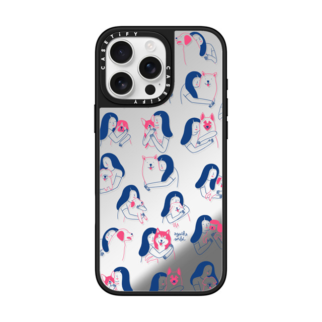 Agathe Sorlet x CASETiFY iPhone 16 Pro Max ケース Silver on Black ミラーケース MagSafe対応 Dog Lover Back to School Agathe Sorlet x CASETiFY iPhone 16 Pro Max ケース Silver on Black ミラーケース MagSafe対応 Dog Lover Back to School