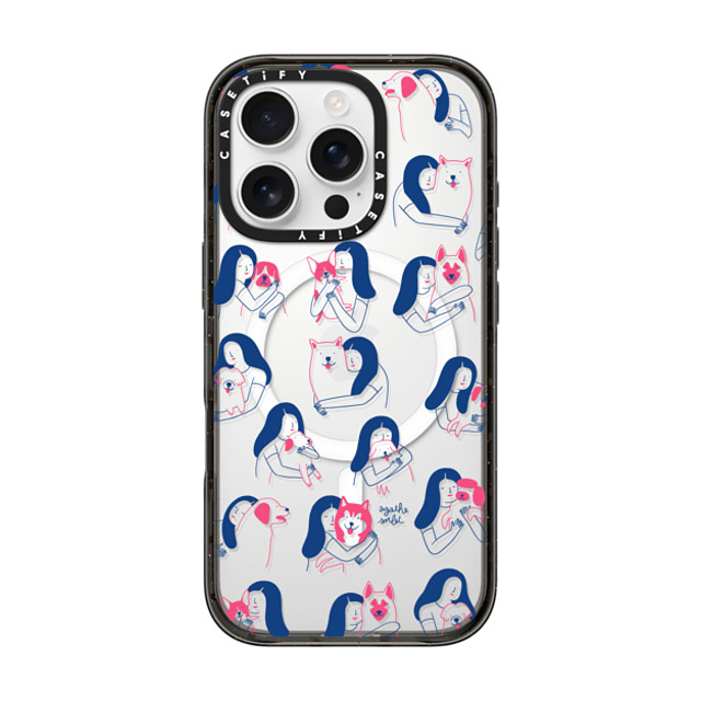 Agathe Sorlet x CASETiFY iPhone 16 Pro ケース ブラック インパクトケース MagSafe対応 Dog Lover Back to School Agathe Sorlet x CASETiFY iPhone 16 Pro ケース ブラック インパクトケース MagSafe対応 Dog Lover Back to School