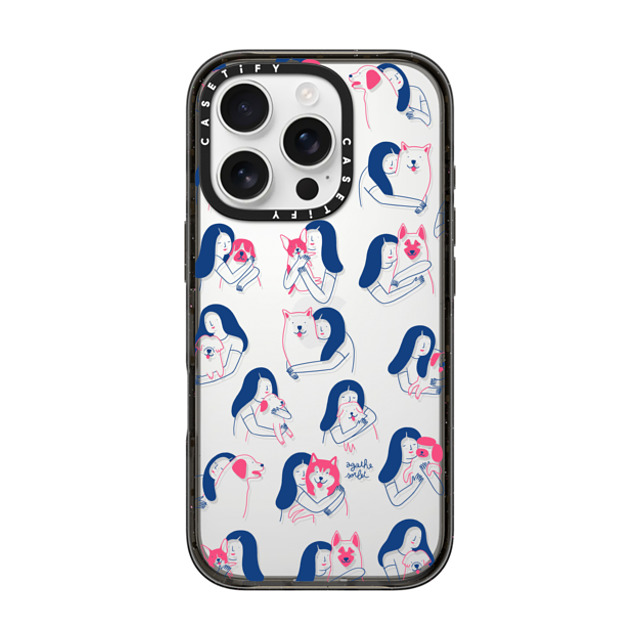 Agathe Sorlet x CASETiFY iPhone 16 Pro ケース ブラック インパクトケース Dog Lover Back to School Agathe Sorlet x CASETiFY iPhone 16 Pro ケース ブラック インパクトケース Dog Lover Back to School