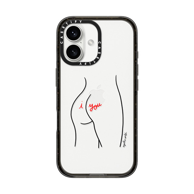 Agathe Sorlet x CASETiFY iPhone 16 ケース ブラック インパクトケース I Love You