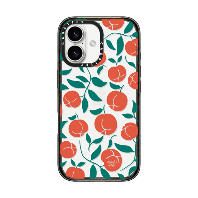 Agathe Sorlet x CASETiFY iPhone 16 Case Fruit,Food Black Impact Case Peaches Mother's Day Agathe Sorlet x CASETiFY iPhone 16 Case Fruit,Food Black Impact Case Peaches Mother's Day