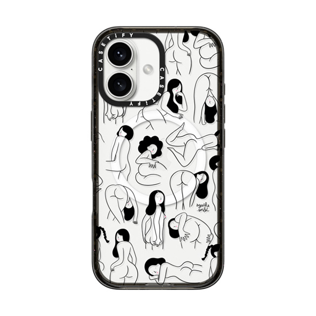 Agathe Sorlet x CASETiFY iPhone 16 ケース ブラック インパクトケース MagSafe対応 Cheeks