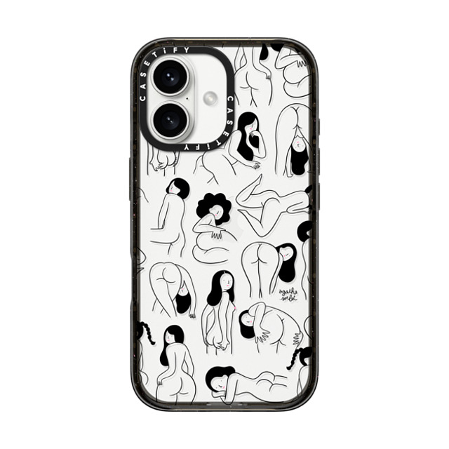 Agathe Sorlet x CASETiFY iPhone 16 ケース ブラック インパクトケース Cheeks