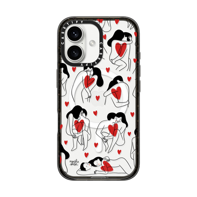 Agathe Sorlet x CASETiFY iPhone 16 Case Black Impact Case MagSafe Compatible My Love Agathe Sorlet x CASETiFY iPhone 16 Case Black Impact Case MagSafe Compatible My Love